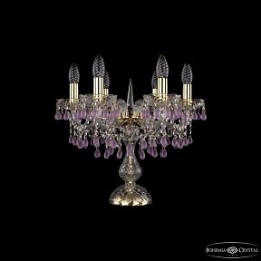 Настольная лампа декоративная Bohemia Ivele Crystal 1410 золото арт. 1410L/6/141-39 G V7010