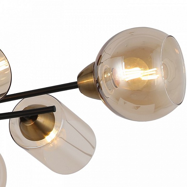 Люстра на штанге ILLUMICO  золото арт. IL8243-6COU-79 BK GD