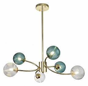 Люстра на штанге Indigo Selva желтый арт. 11032/6R Gold