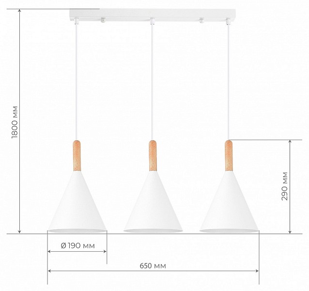 Подвесной светильник EVOLUCE Arket белый арт. SLE1255-503-03