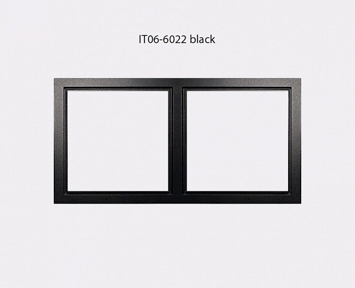 Встраиваемый светильник Italline IT06-6020 черный арт. IT06-6020 black 3000K - 2 шт. + IT06-6022 black