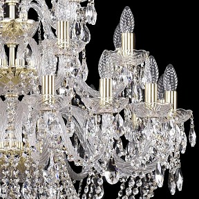 Подвесная люстра Bohemia Ivele Crystal 1402 золото арт. 1402/16+8+4/300/h-123/3d/G