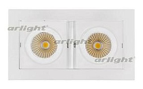 Встраиваемый светильник Arlight Cl-kardan белый арт. CL-KARDAN-S180x102-2x9W Warm (WH, 38 deg)