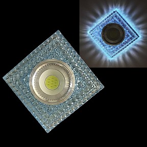 Встраиваемый светильник Reluce  хром арт. 42197-9.0-001PL MR16+LED3W LBL