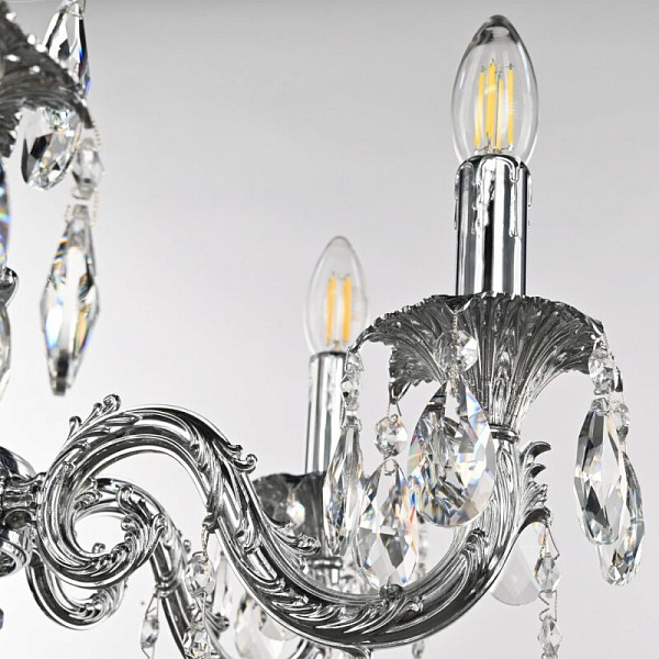 Подвесная люстра Bohemia Ivele Crystal AL7901 никель арт. AL79101/6/175 B Ni