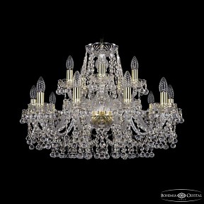 Подвесная люстра Bohemia Ivele Crystal 1409 золото арт. 1409/10+5/240 G