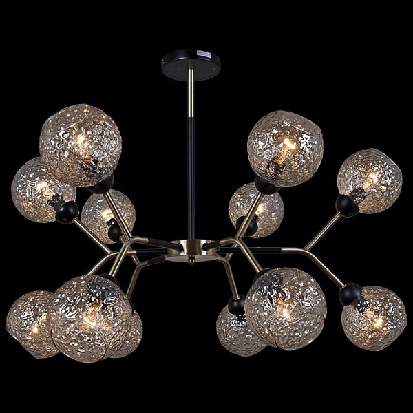 Люстра на штанге ILLUMICO  бронза арт. IL0268-12PSQ-79 BK AB