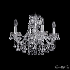 Подвесная люстра Bohemia Ivele Crystal 1409 никель арт. 1409/4/141 Ni