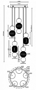 Подвесная люстра Maytoni Drop желтый арт. MOD273PL-L80G3K