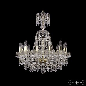 Подвесная люстра Bohemia Ivele Crystal 1410 золото арт. 1410/12/195/XL-67 G V0300