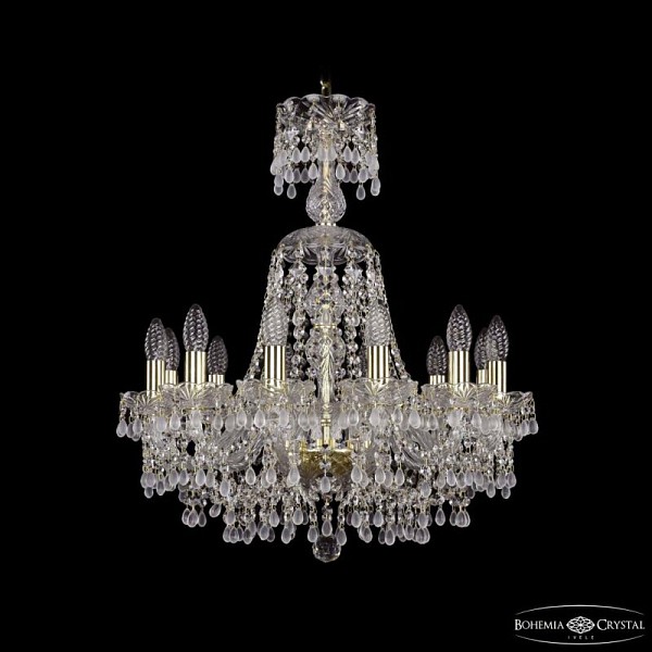 Подвесная люстра Bohemia Ivele Crystal 1410 золото арт. 1410/12/195/XL-67 G V0300