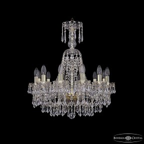 Подвесная люстра Bohemia Ivele Crystal 1403 золото арт. 1403/12/195/XL-65 G