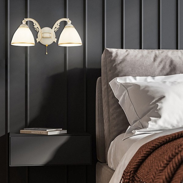 Бра Arte Milano AM341837 белый арт. 341837/2W WT+G