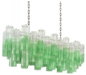 Подвесная люстра Loft it Murano бронза арт. 10580/1000R Clear green