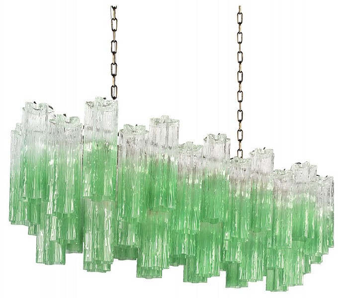Подвесная люстра Loft it Murano бронза арт. 10580/1000R Clear green