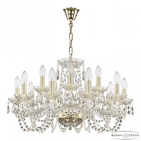 Подвесная люстра Bohemia Ivele Crystal 119 золото арт. 119/10+5/240 G