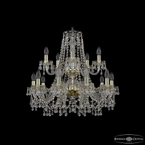 Подвесная люстра Bohemia Ivele Crystal 1410 золото арт. 1410/10+5/240/2d G V0300