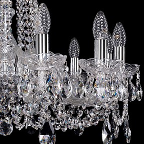 Подвесная люстра Bohemia Ivele Crystal 1402 металл арт. 1402/12/240/Ni