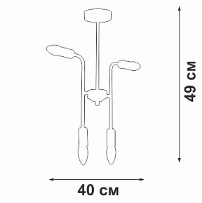 Люстра на штанге Vitaluce V3022 черный арт. V3022-1/4PL