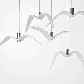 Подвесной светильник Imperiumloft Brokis Night Birds White хром арт. 40.2189-0