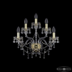 Бра Bohemia Ivele Crystal 1410 золото арт. 1410B/2+2+1/195/XL G V0300