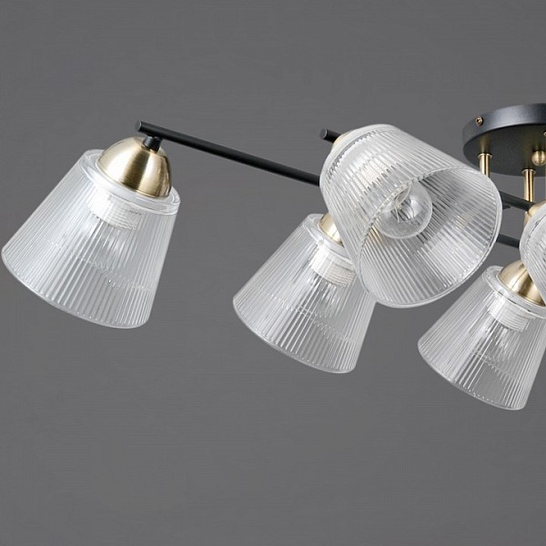 Люстра на штанге ILLUMICO IL0845 золото арт. IL0845-8CSQ-25BKAB ELITE