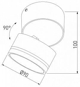 Накладной светильник Elektrostandard OKKO черный арт. 35157/U