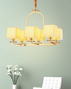Подвесная люстра LUMINA DECO Liniano золото арт. LDP 17100-6 GD