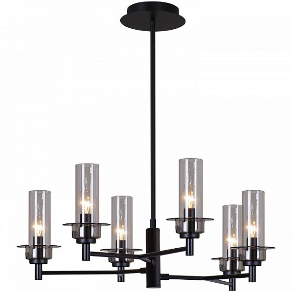 Люстра на штанге ILLUMICO IL2216 черный арт. IL2216-6PLS-24 HIGHBALL