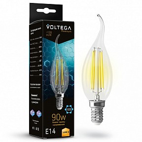 Лампа светодиодная Voltega Candle wind 9W Graphene  арт. 7220