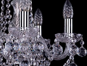 Подвесная люстра Bohemia Ivele Crystal 1402 металл арт. 1402/5/141/Ni/Balls