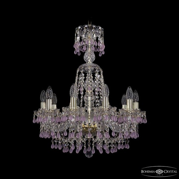 Подвесная люстра Bohemia Ivele Crystal 1410 золото арт. 1410/10/195/XL-66 G V7010