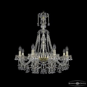 Подвесная люстра Bohemia Ivele Crystal 1409 золото арт. 1409/8/240/XL-75 G