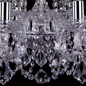 Подвесная люстра Bohemia Ivele Crystal 1402 металл арт. 1402/10/240/Ni/Leafs