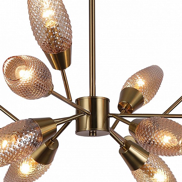 Люстра на штанге Escada Desire коричневый арт. 10165/12PL Copper