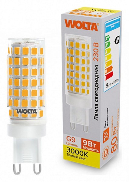 Лампа светодиодная Wolta   арт. WSTD-JCD-9W3KG9-C