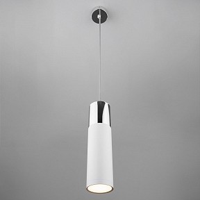 Подвесной светильник Eurosvet Double Topper металл арт. 50135/1 LED хром/белый 12W