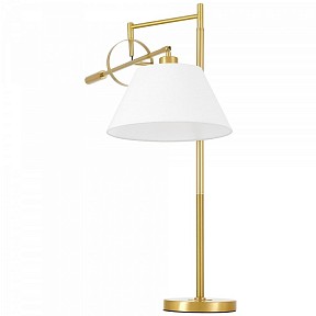 Настольная лампа декоративная LUMINA DECO 1124 латунь арт. LDT 1124 MD+WT
