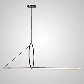 Подвесной светильник Imperiumloft Suspension Cercle Et Trait – Graphite Satine черный арт. 40.1282-0