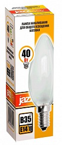 Лампа накаливания Jazzway   арт. B35 240V 40W E14 frosted