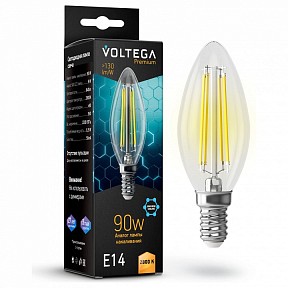 Лампа светодиодная Voltega Candle 9W Graphene  арт. 7134