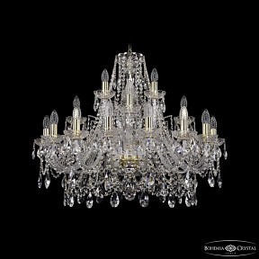 Подвесная люстра Bohemia Ivele Crystal 1411 золото арт. 1411/16+8+4/300 G