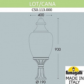 Наземный светильник Fumagalli Cana черный арт. C50.113.000.AYE27
