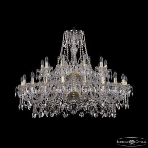 Подвесная люстра Bohemia Ivele Crystal 1411 золото арт. 1411/20+10/400/2d G