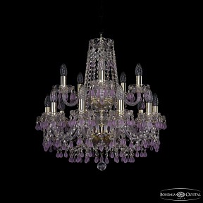 Подвесная люстра Bohemia Ivele Crystal 1410 золото арт. 1410/10+5/195/2d G V7010