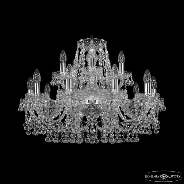 Подвесная люстра Bohemia Ivele Crystal 1409 никель арт. 1409/10+5/240 Ni