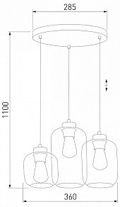 Подвесной светильник TK Lighting Marco золото арт. 3325 Marco Green