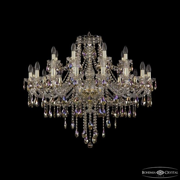Подвесная люстра Bohemia Ivele Crystal 1415 золото арт. 1415/16+8/360 G R801