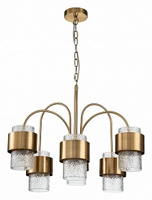 Подвесная люстра Indigo Eleganza коричневый арт. 12019/A/6P Brass