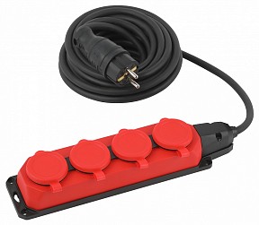 Сетевой фильтр Эра   арт. UK-4e-3x1,5-5m-IP44(KG)